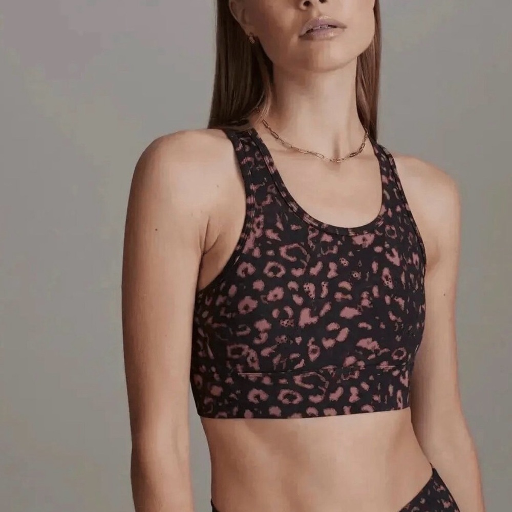 Varley Leopard Print Sports Bra